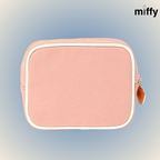 Trousse effet lin fraise